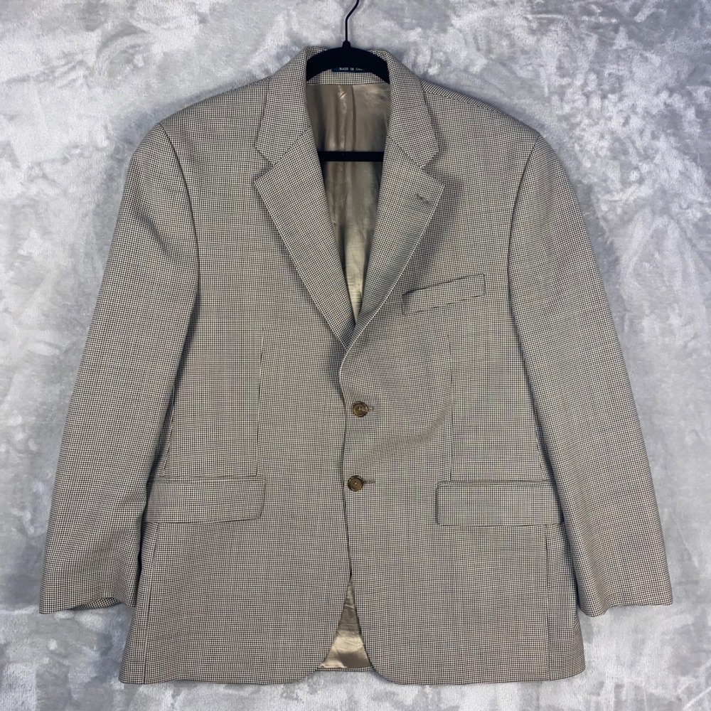 Lauren Ralph Lauren Men's Houndstooth‎ Wool Blazer Jacket Size M